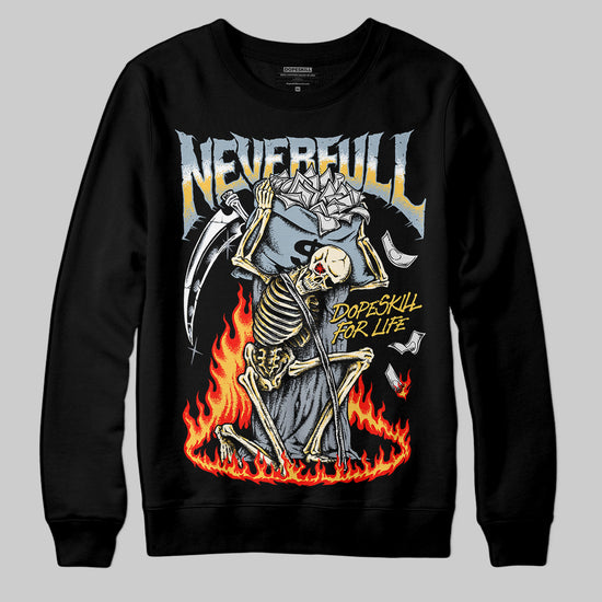 Jordan 13 “Blue Grey” DopeSkill Sweatshirt NeverFull Graphic Streetwear - Black