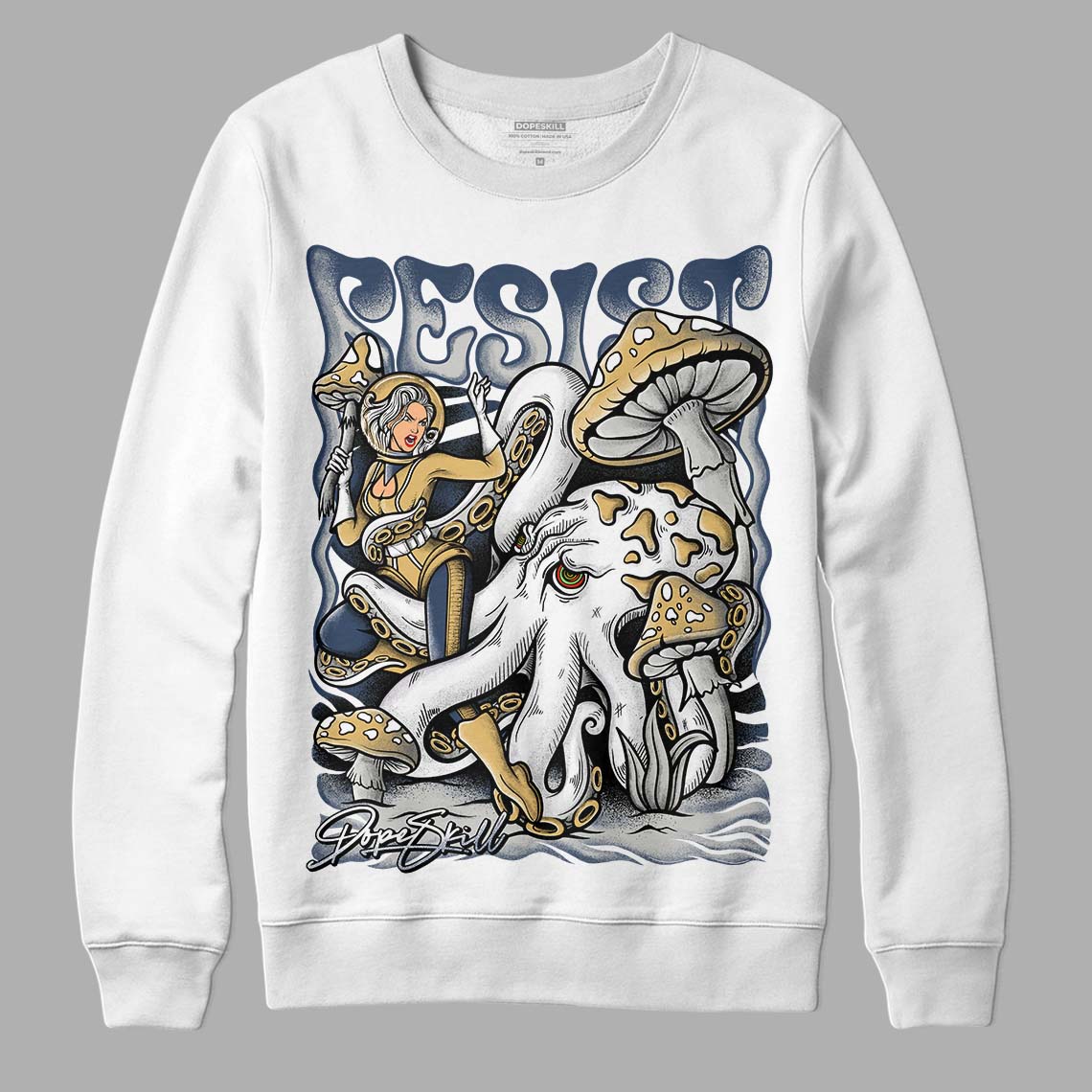 A Ma Maniere x Jordan 5 Dawn “Photon Dust” DopeSkill Sweatshirt Resist Graphic Streetwear - White 