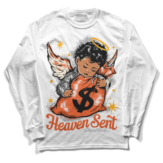 Jordan 3 Georgia Peach DopeSkill Long Sleeve T-Shirt Heaven Sent Graphic Streetwear - WHite