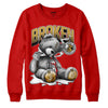 Red Sneakers DopeSkill Red Sweatshirt Sick Bear Graphic Streetwear 