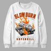 Jordan 12 Retro Brilliant Orange DopeSkill Sweatshirt Slow Burn Graphic Streetwear - White