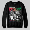 Jordan 11 Retro 285 Atlanta DopeSkill Sweatshirt Distorted Realms Graphic Streetwear - Black