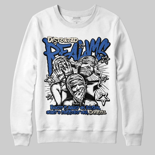Jordan 1 Low Travis Scott x Fragment DopeSkill Sweatshirt Distorted Realms Graphic Streetwear - White