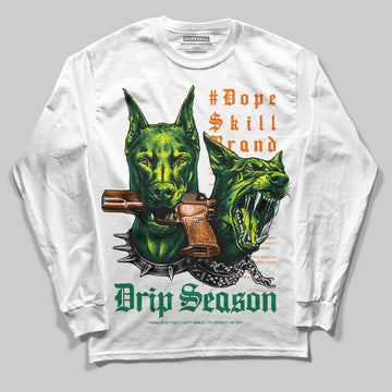 Green Sneakers DopeSkill Long Sleeve T-Shirt New Drip Season Graphic Streetwear  - White