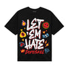 Black and White Sneakers DopeSkill T-Shirt Let 'em Hate Graphic Streetwear - Black