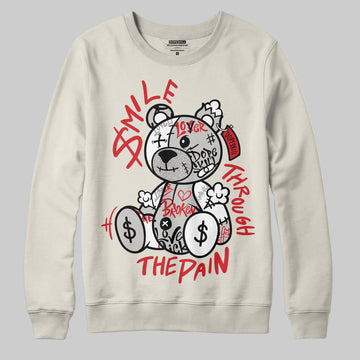 Jordan 1 Retro High OG “Sail” DopeSkill Sweatshirt Smile Through The Pain Graphic Streetwear