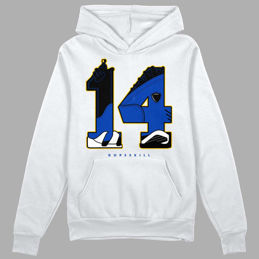Jordan 14 “Laney” DopeSkill Hoodie Sweatshirt Number 14 Graphic Streetwear - White