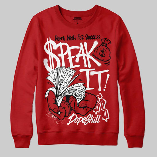 Nigel Sylvester x Air Jordan 4 ‘Brick by Brick’ DopeSkill Sweatshirt Speak It Graphic Streetwear - Red