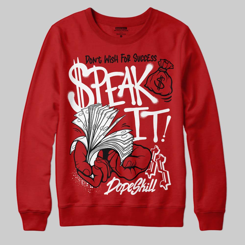 Nigel Sylvester x Air Jordan 4 ‘Brick by Brick’ DopeSkill Sweatshirt Speak It Graphic Streetwear - Red