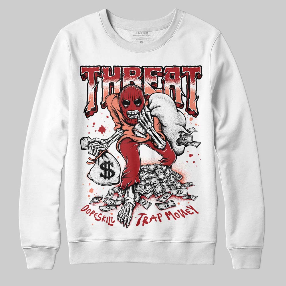 Jordan 1 High OG Rare Air “Cinnabar” DopeSkill Sweatshirt Threat Graphic Streetwear - White