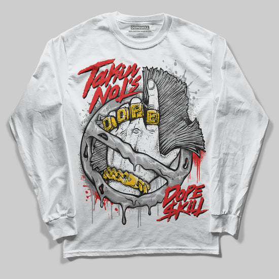 Grey Sneakers DopeSkill Long Sleeve T-Shirt Takin No L's Graphic Streetwear - White