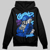 Royal Blue Sneakers DopeSkill Hoodie Grind Pray Graphic Streetwear - Black