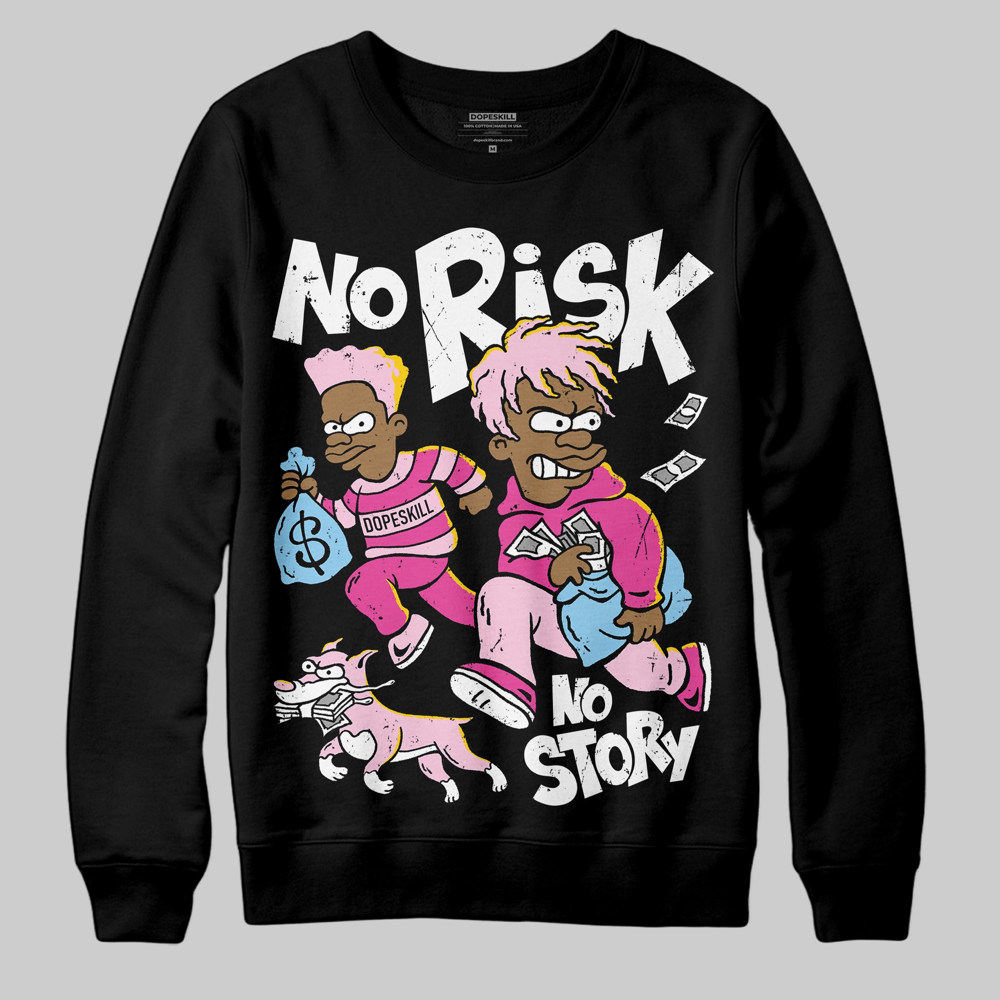 Jordan 6 “Doernbecher” DopeSkill Sweatshirt No Risk No Story Graphic Streetwear - Black