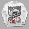 Jordan Spizike Low Bred DopeSkill Long Sleeve T-Shirt Mystery Ghostly Grasp Graphic Streetwear - White 