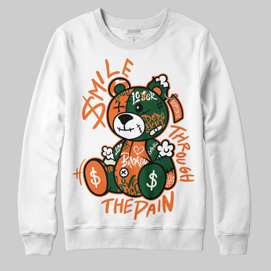 SoleFly x Air Jordan 3 “Fruits Of Our Labor” DopeSkill Sweatshirt Smile Through The Pain Graphic Streetwear - White