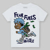 University Blue Sneakers DopeSkill Toddler Kids T-shirt Fear Fuels The Hustle Graphic Streetwear - White