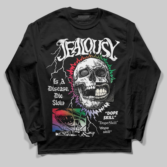 Jordan 11 Retro 285 Atlanta DopeSkill Long Sleeve T-Shirt Jealousy Graphic Streetwear - Black