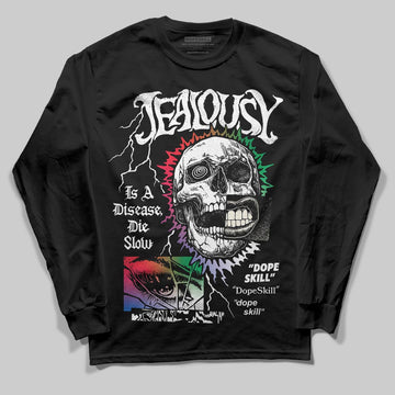 Jordan 11 Retro 285 Atlanta DopeSkill Long Sleeve T-Shirt Jealousy Graphic Streetwear - Black