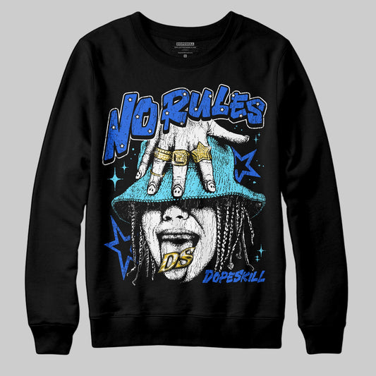 Royal Blue Sneakers DopeSkill Sweatshirt No Rules Graphic Streetwear - black