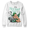 Jordan 1 High OG Green Glow DopeSkill Sweatshirt New No Days Off Graphic Streetwear - White 