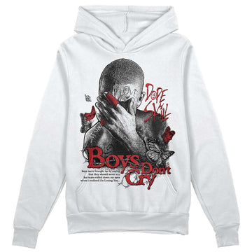 Jordan 12 “Red Taxi” DopeSkill Hoodie Sweatshirt Boys Don't Cry Graphic Streetwear - White