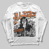 Orange, Black & White Sneakers DopeSkill Long Sleeve T-Shirt No Money No Lust Graphic Streetwear - White