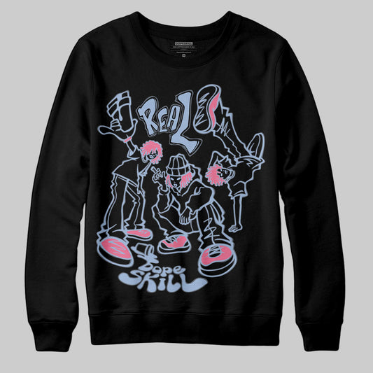 Jordan 3 GS “Denim/Pink Glow” DopeSkill Sweatshirt Real Y2K Players Graphic Streetwear - Black