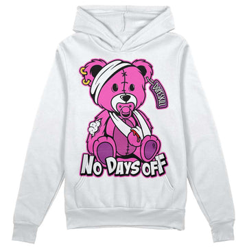 Jordan 4 GS “Hyper Violet” DopeSkill Hoodie Sweatshirt Hurt Bear Graphic Streetwear - White