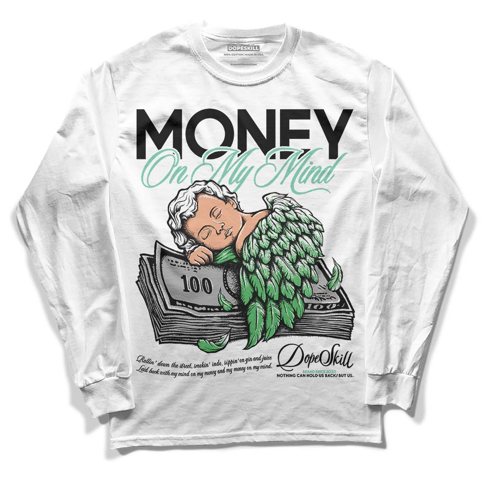 Jordan 1 High OG Green Glow DopeSkill Long Sleeve T-Shirt MOMM Graphic Streetwear - White