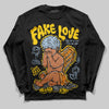 Jordan 6 “Yellow Ochre” DopeSkill Long Sleeve T-Shirt New Fake Love Graphic Streetwear - Black