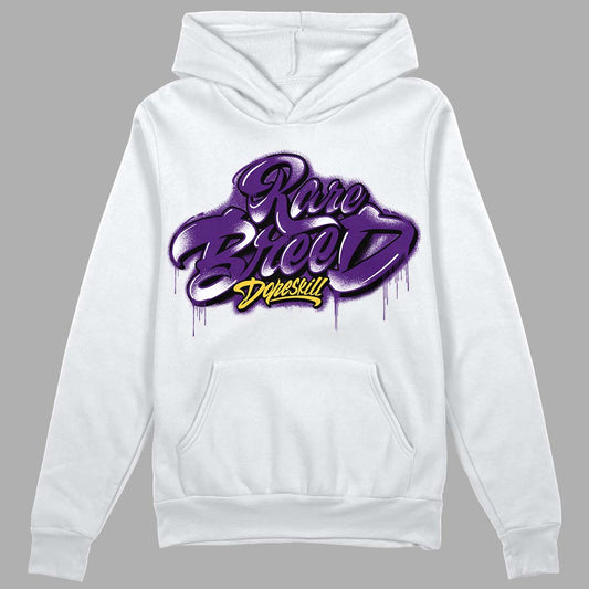 Jordan 12 "Field Purple" DopeSkill Hoodie Sweatshirt Rare Breed Type Graphic Streetwear - White