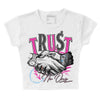 Pink Sneakers DopeSkill Women's Crop Top Trust No One Graphic Streetwear - White