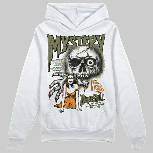 Olive Sneakers DopeSkill Hoodie Sweatshirt Mystery Ghostly Grasp Graphic Streetwear - White