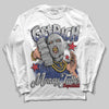 Jordan 1 High OG Rare Air "Deep Royal Blue" DopeSkill Long Sleeve T-Shirt Get Rich Graphic Streetwear - White