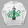 Jordan 3 WMNS “Lucky Green” DopeSkill Long Sleeve T-Shirt King Chess Graphic Streetwear - White 