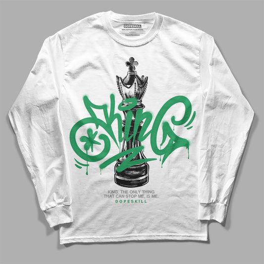 Jordan 3 WMNS “Lucky Green” DopeSkill Long Sleeve T-Shirt King Chess Graphic Streetwear - White 