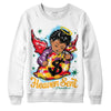 Jordan 1 Mid GS 'Six Championships' DopeSkill Sweatshirt Heaven Sent Graphic Streetwear - White