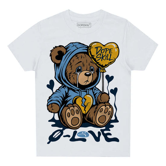 Jordan 1 High OG “First in Flight” DopeSkill Toddler Kids T-shirt Broken Bear Graphic Streetwear - White 