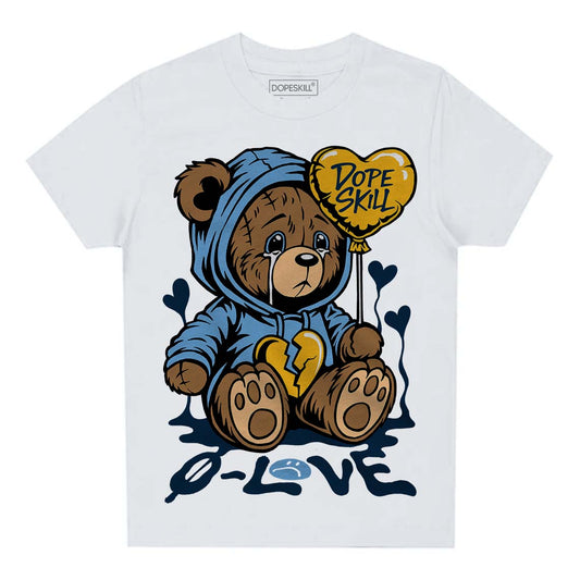 Jordan 1 High OG “First in Flight” DopeSkill Toddler Kids T-shirt Broken Bear Graphic Streetwear - White 