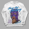 Jordan 3 Dark Iris DopeSkill Long Sleeve T-Shirt Never Stop Hustling Graphic Streetwear - White 