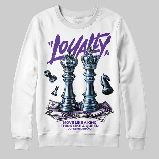 PURPLE Sneakers DopeSkill Sweatshirt Loyalty Graphic Streetwear - White