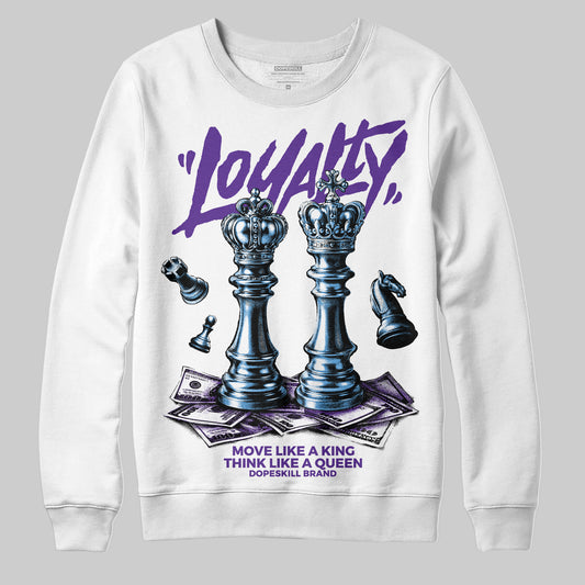 PURPLE Sneakers DopeSkill Sweatshirt Loyalty Graphic Streetwear - White