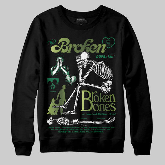 Foamposite Pro 'Pine Green' DopeSkill Sweatshirt Broken Bones Graphic Streetwear - black