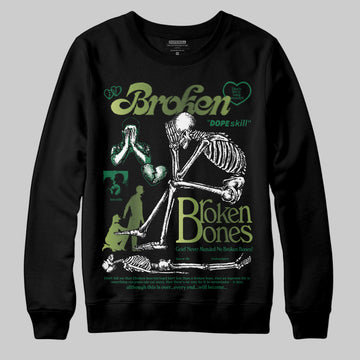 Foamposite Pro 'Pine Green' DopeSkill Sweatshirt Broken Bones Graphic Streetwear - black
