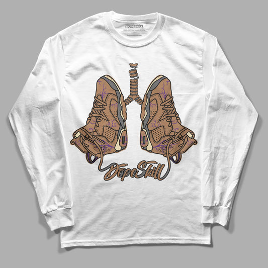 Jordan 6 WMNS Gore-Tex Brown Kelp DopeSkill Long Sleeve T-Shirt Breathe Graphic Streetwear - White