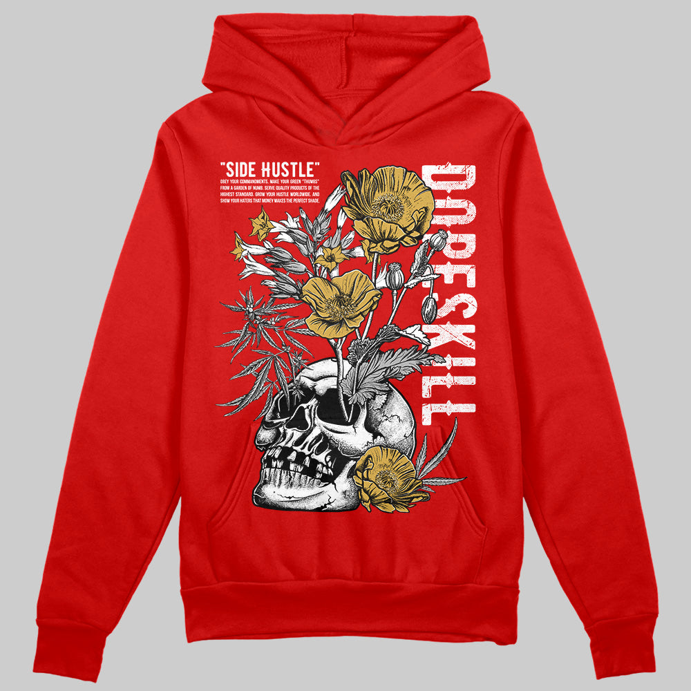 Jordan 11 “Bred Velvet” DopeSkill Red Hoodie Sweatshirt Side Hustle Graphic Streetwear