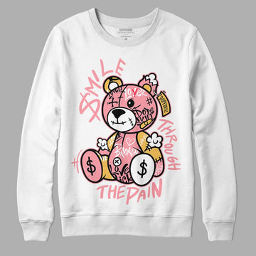 Jordan 3 GS “Red Stardust” DopeSkill Sweatshirt Smile Through The Pain Graphic Streetwear - White 