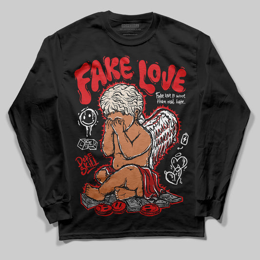 Adidas Samba OG ‘Talchum Pack ‑ Scarlet’ DopeSkill Long Sleeve T-Shirt False Love Graphic Streetwear - Black