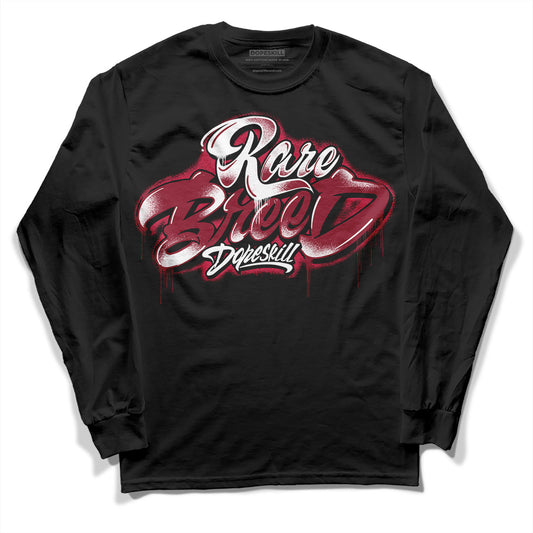 Jordan 1 Retro High '85 OG Metallic Burgundy DopeSkill Long Sleeve T-Shirt Rare Breed Type Graphic Streetwear - Black