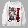 Jordan 1 Retro Low "Black Toe" DopeSkill Sweatshirt Trust God Graphic Streetwear - White